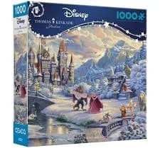 Bundle: Disney Thomas Kinkade 1000 Piece + Pack of 12 - Champion Center + Women's Linen Blend Skort