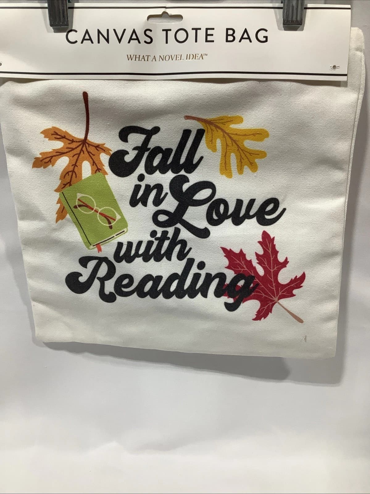 "Fall In Love With Reading" Canvas Tote Bag