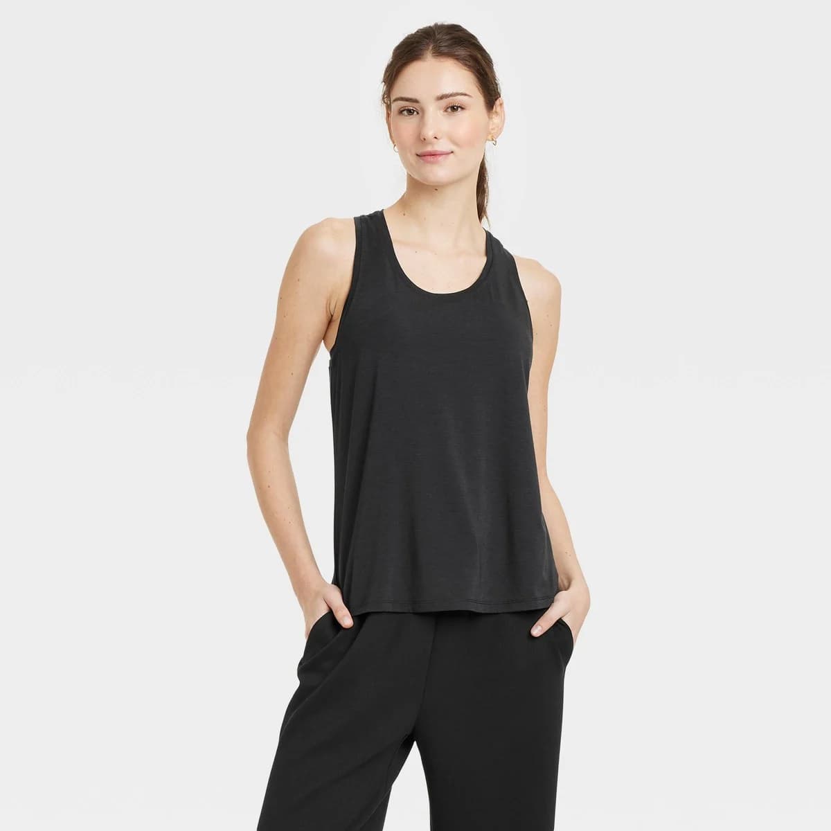 Women's Beyond Ease Legging Friendly Racerback Tank Top - All In Motion™ Black S — Manufacturer Picture