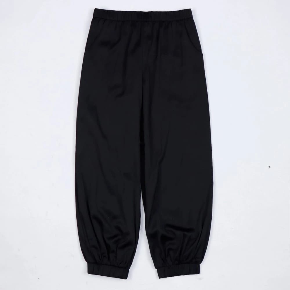 Owillo® Girls' Satin Parachute Pants - Black XL — Actual Product