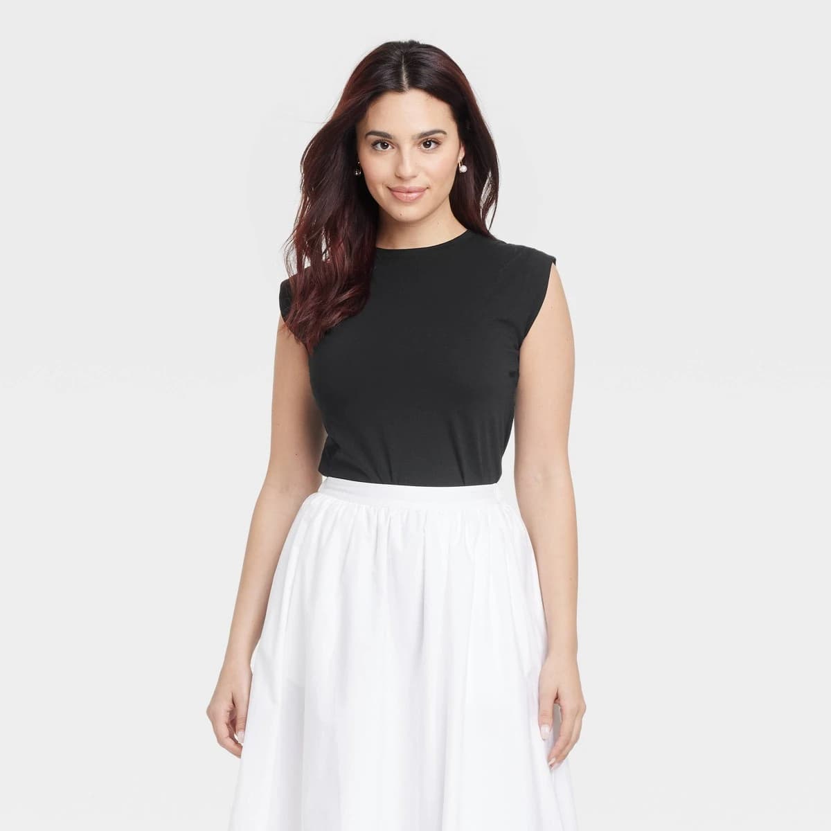 Women's Extended Short Sleeve T-Shirt - A New Day™ Black L — Manufacturer Picture