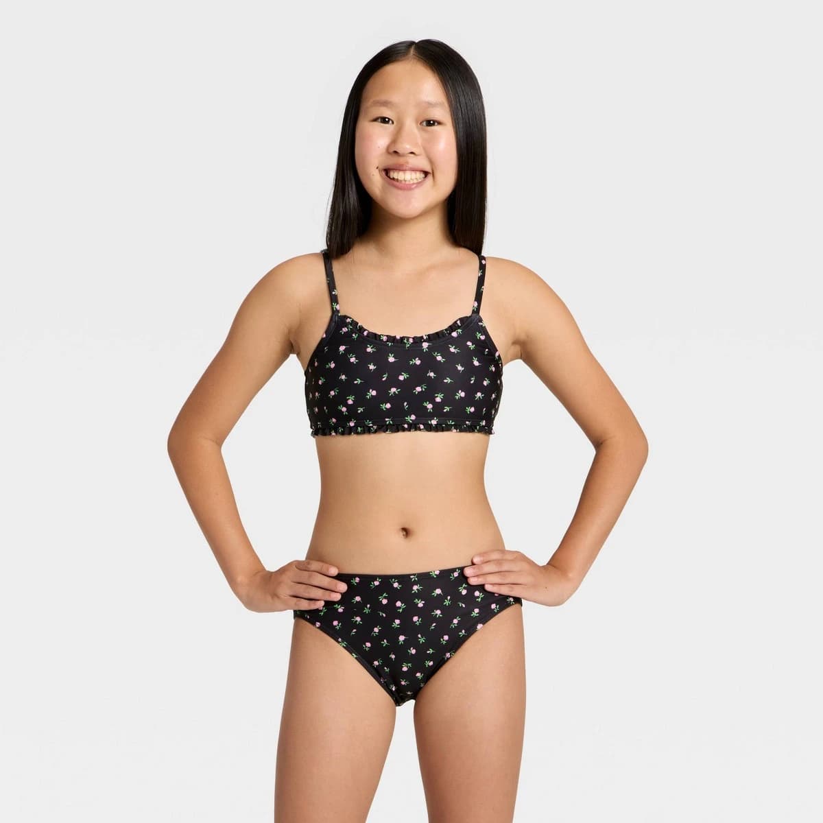 Girls' Ditsy Fun Swimwear Set - art class™ XS — Manufacturer Picture