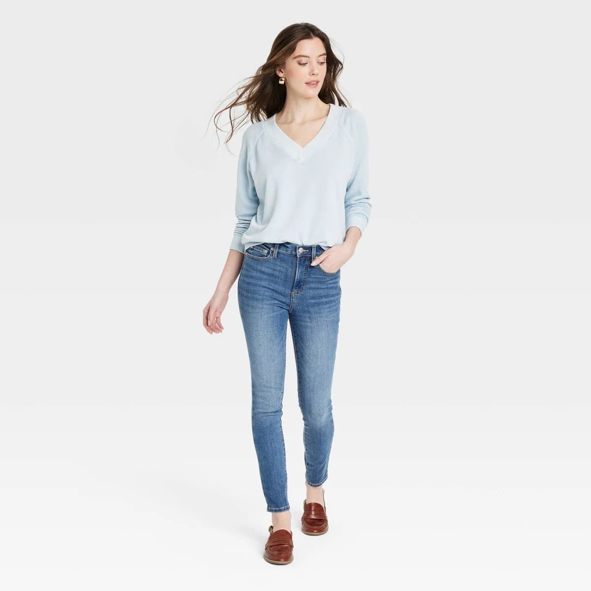 Women's High-Rise Skinny Jeans - Universal Thread™ Blue 2 — Manufacturer Picture