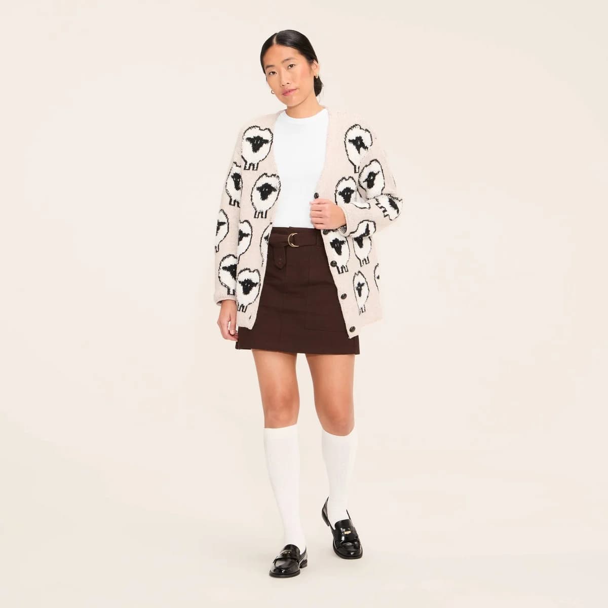 Women's Belted Mini A-Line Skirt - Woolrich x Target Brown XS — Manufacturer Picture