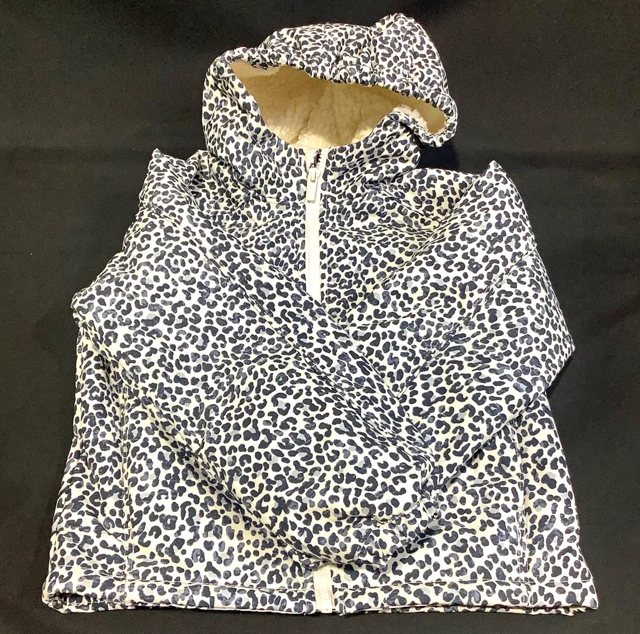 All in Motion Women's Hooded Zip Jacket Wind/Water Resistant Leopard S