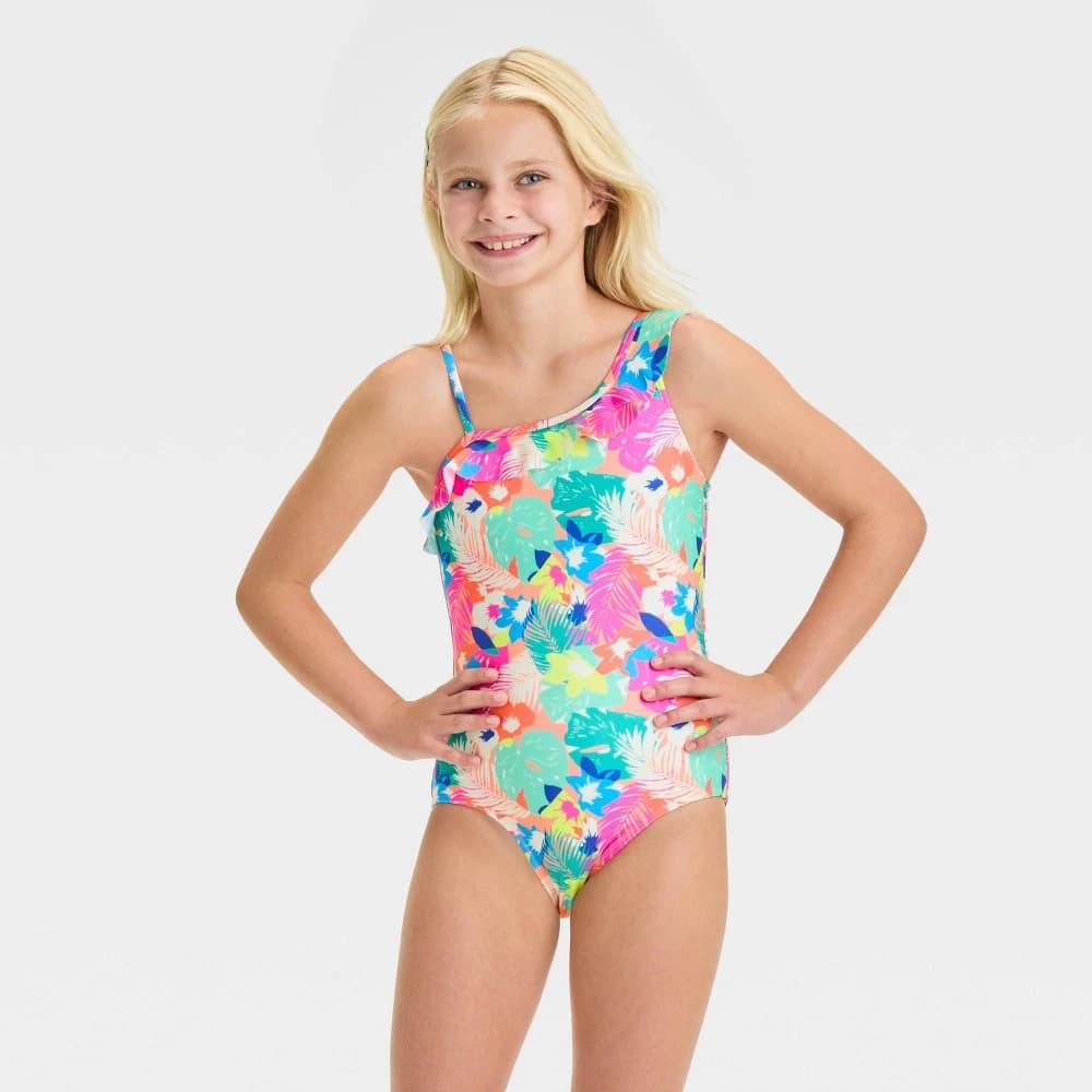 Girls' Abstract One Piece Swimsuit - Cat & Jack™ XS — Manufacturer Picture