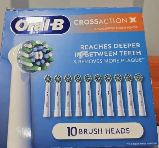 Oral-B CrossAction Replacement Brush Heads with Bacterial Protection (10-Count)