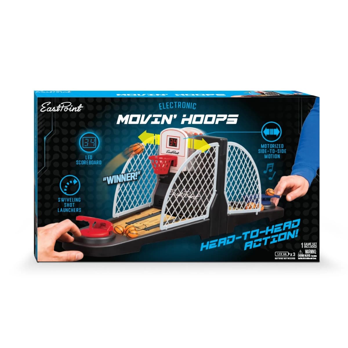 EastPoint Movin' Hoops Electronic Game Basketball Head to Head Action Toy — Manufacturer Picture