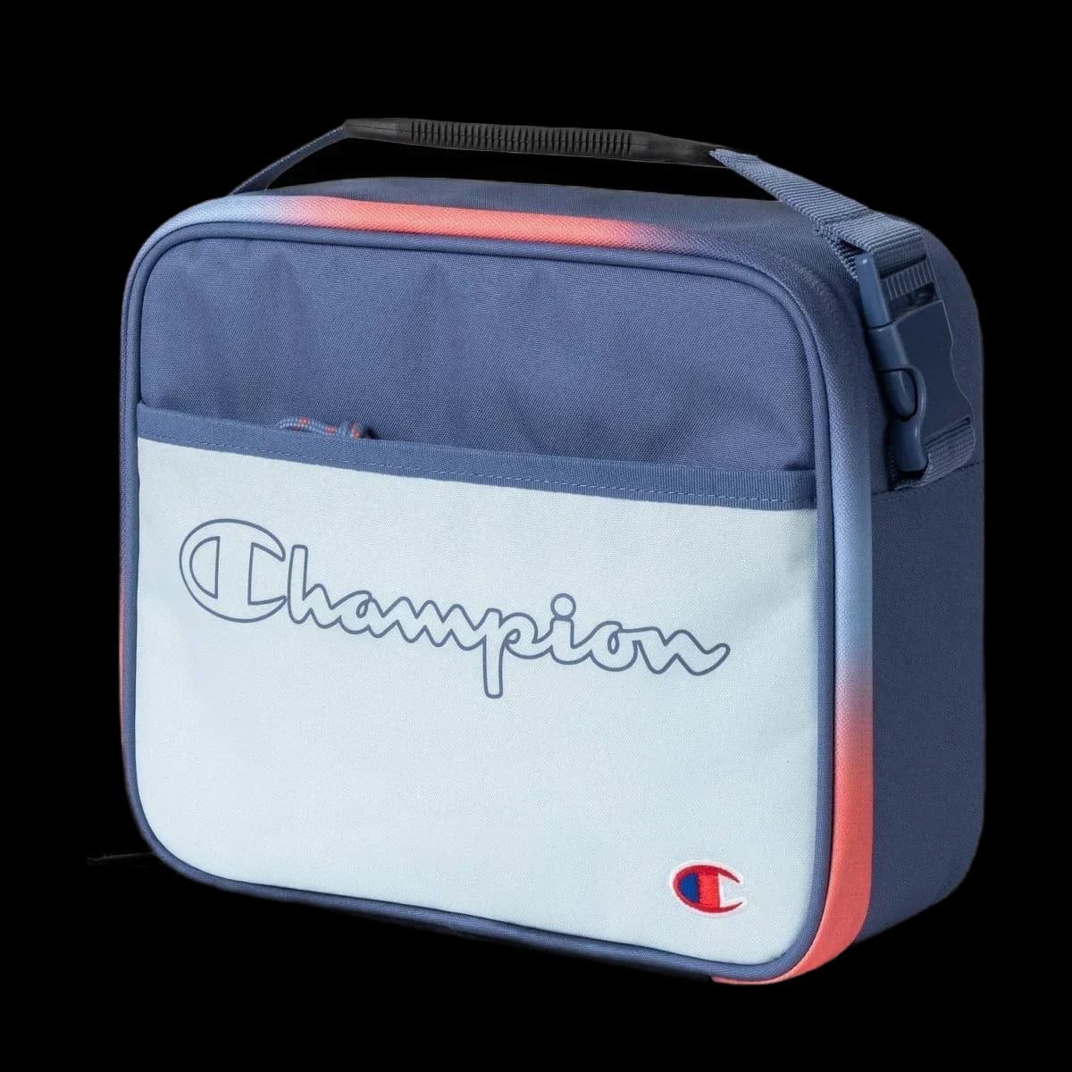 Champion Center Lunch Kit with Tray, Light Blue/ Pastel Pink Coral Insulated