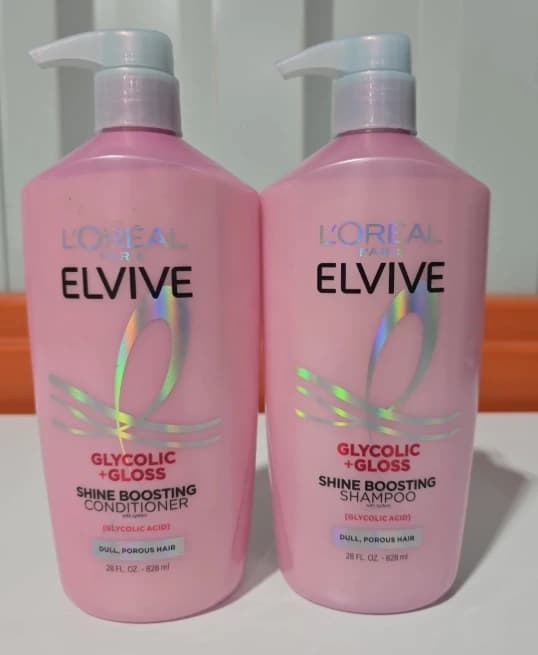 L’Oreal Paris Elvive Glycolic + Gloss Shampoo & Conditioner Set — Actual Product