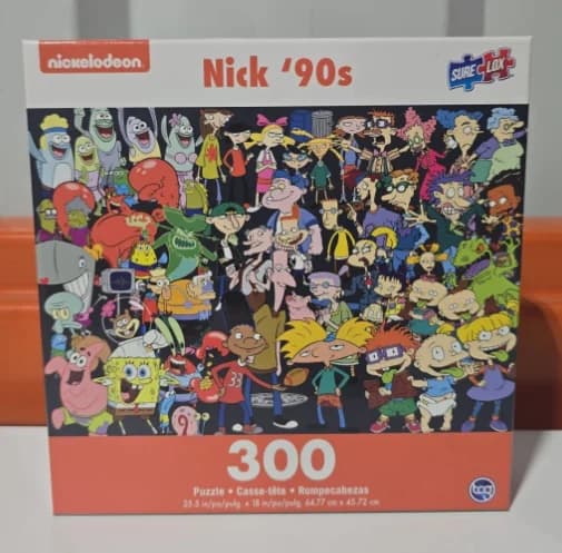 Nickelodeon 300 Piece Sure Lox Puzzle Nick ‘90s Morning Lineup #11231 New — Actual Product