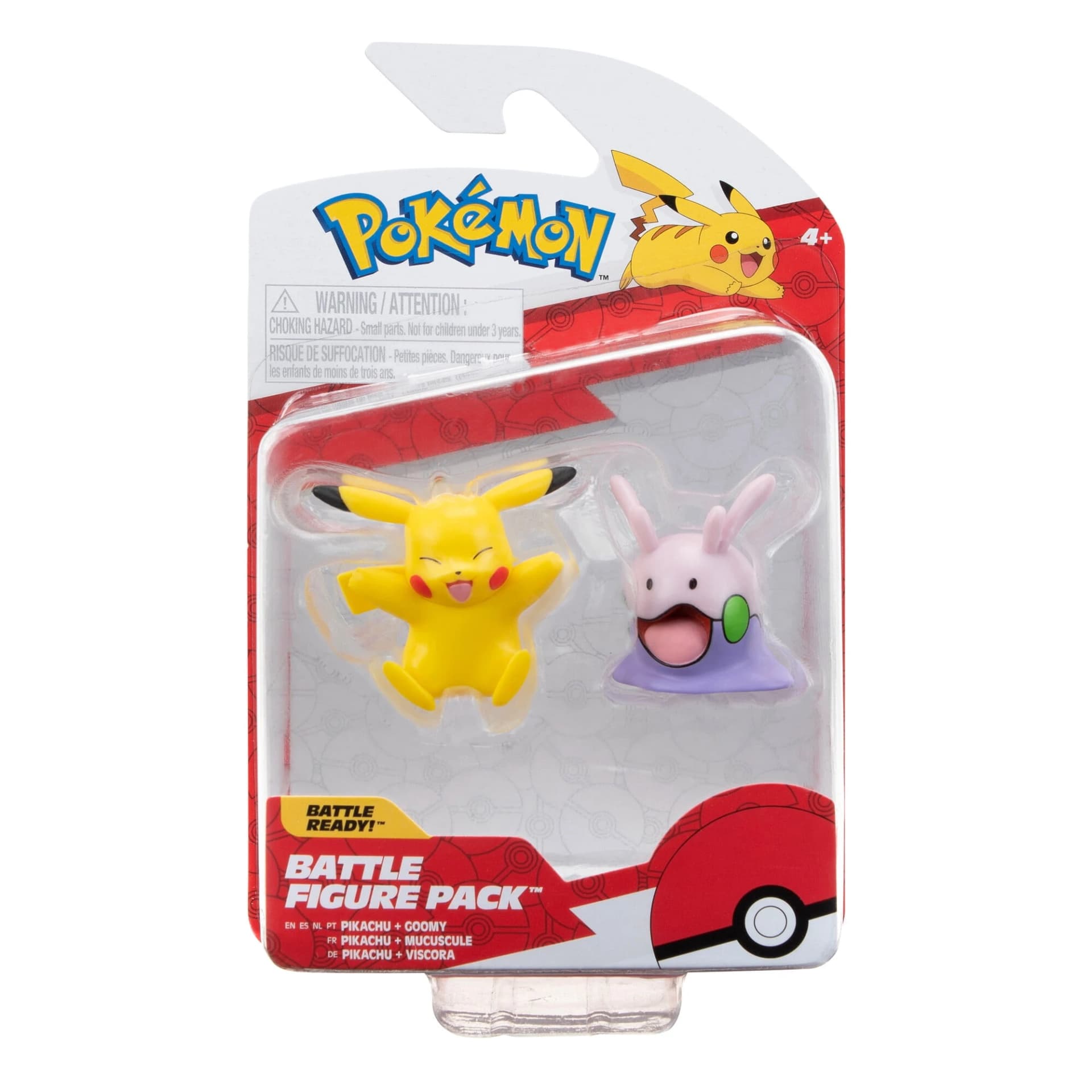 Pokemon Battle Figure Pikachu & Goomy 2-Pack 2-Inch Articulated Toy Figures