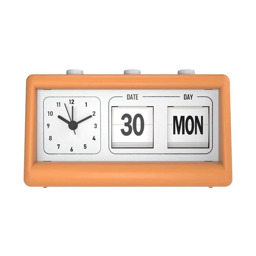 GEMS Retro Analog Alarm Clock - Orange — Manufacturer Picture