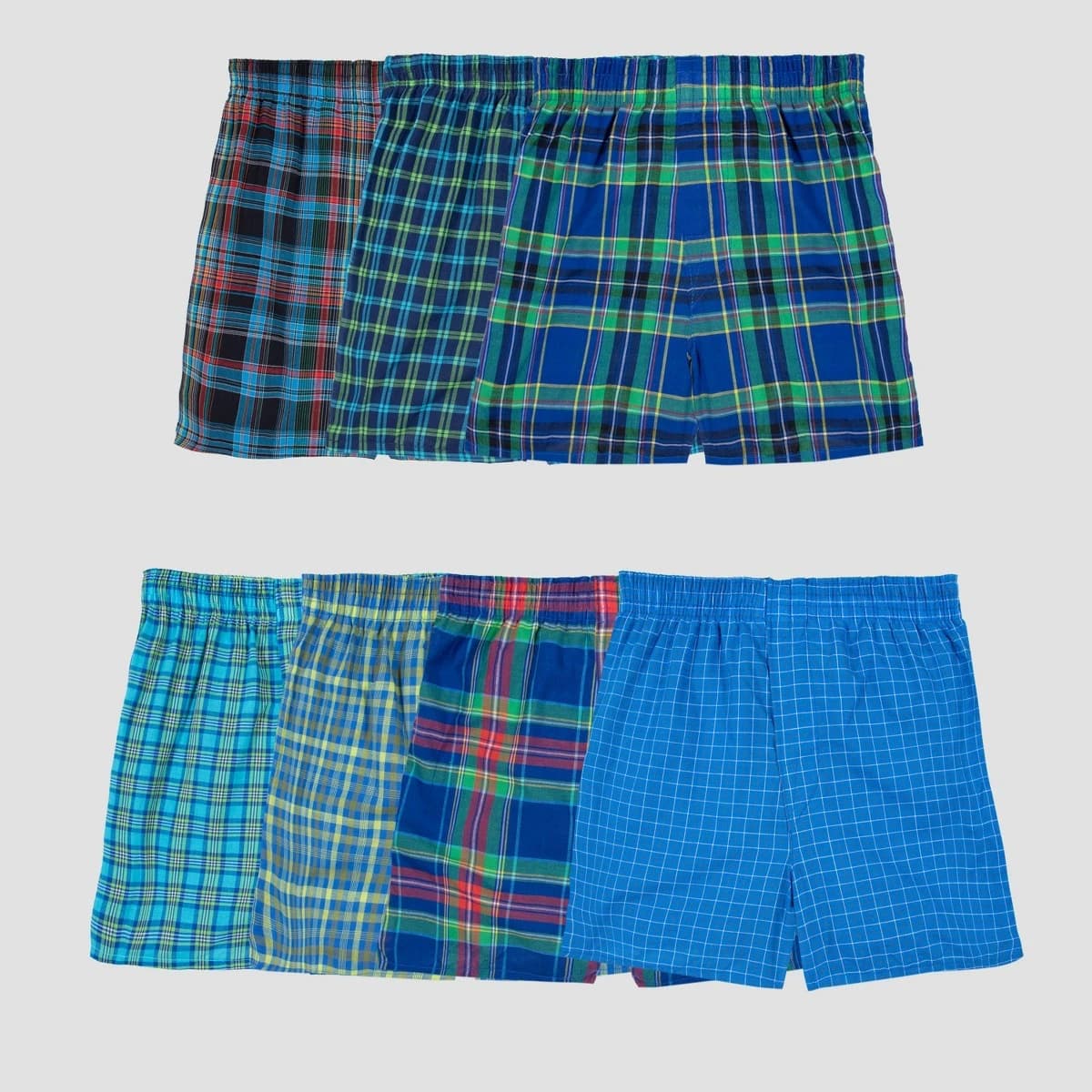 Fruit of the Loom Boys' 7pk Plaid Boxers - Colors May Vary S — Manufacturer Picture