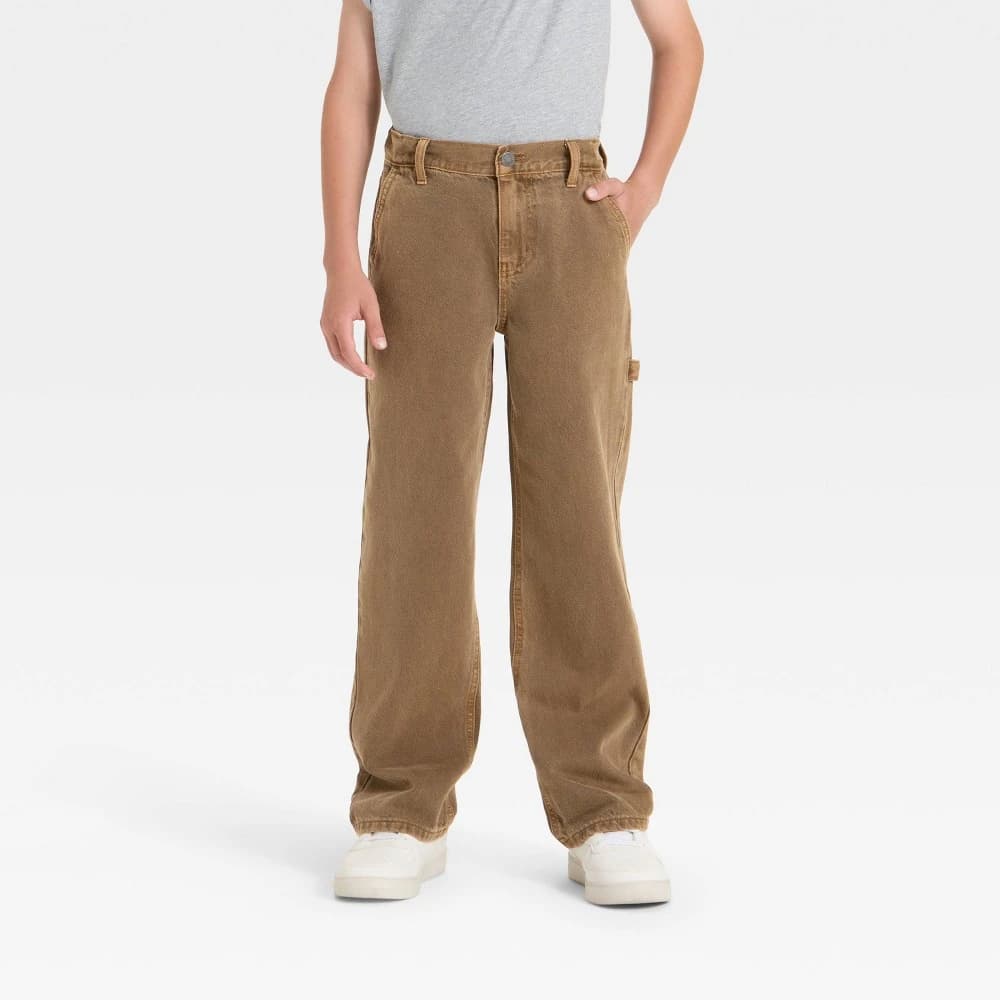 Boys' Mid-Rise Relaxed Fit Carpenter Jeans - art class™ Brown 7 — Manufacturer Picture