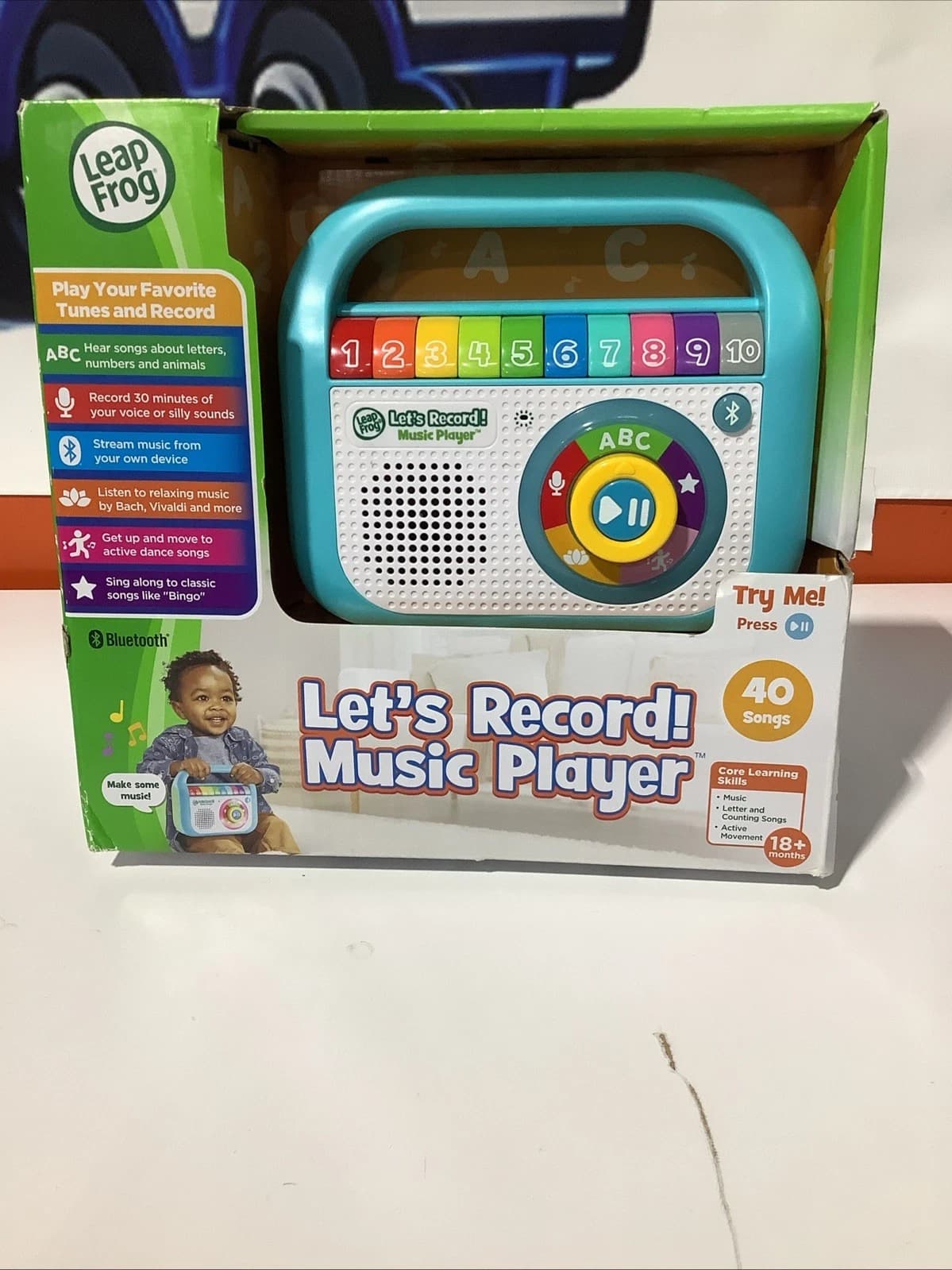 Leap Frog Lets Record! Music Player Bluetooth Kids Radio Songs — Actual Product