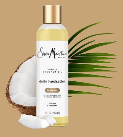 Shea Moisture Daily Hydration Body Oil with Coconut Oil & Acacia Senegal, 8 oz