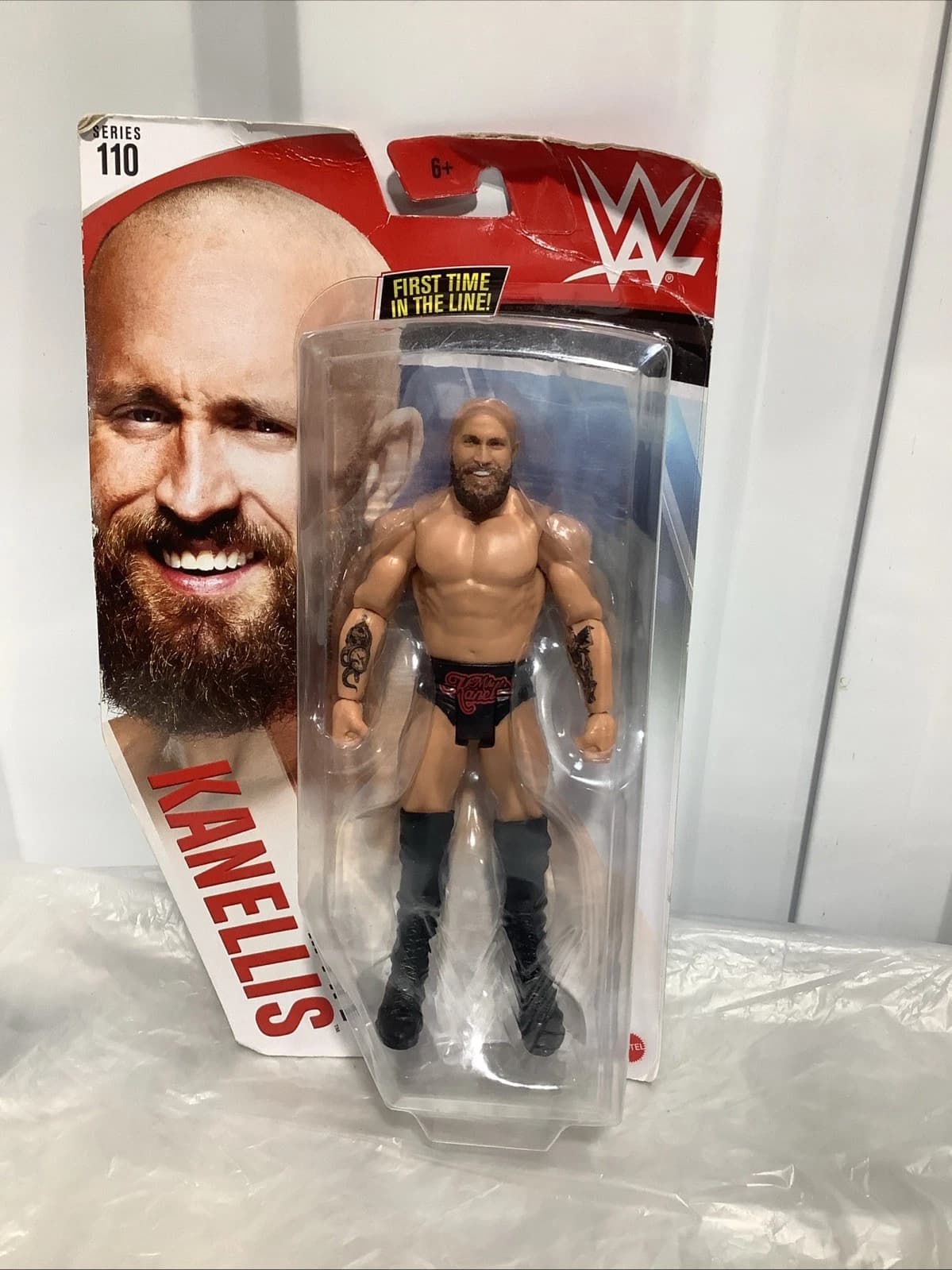WWE Basic Series 110 Mike Kanellis Figure Chase Variant Red on Trunk