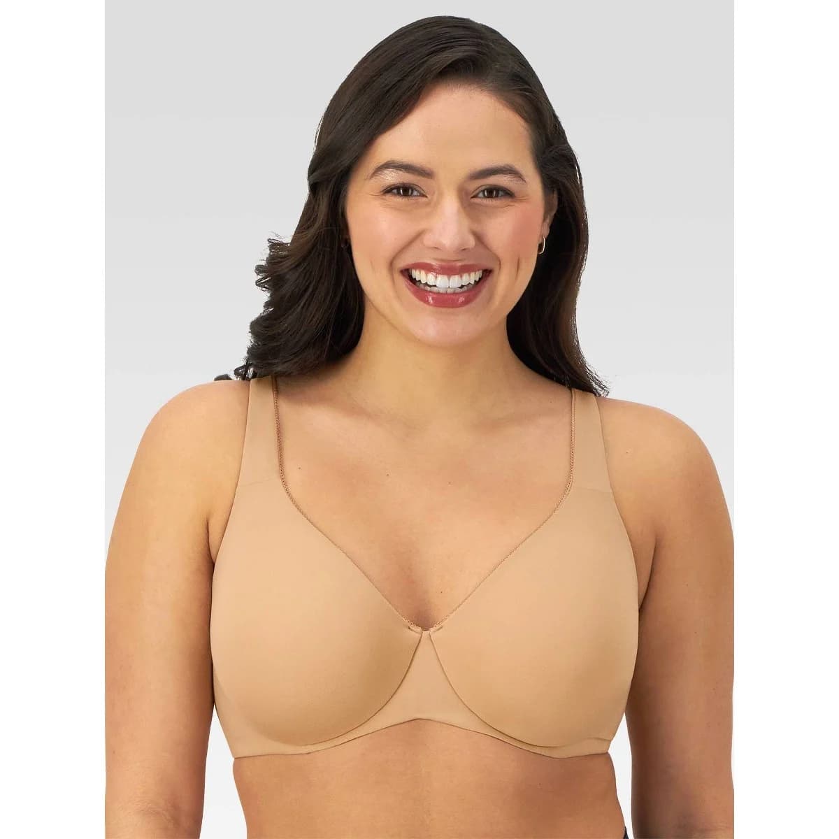 Bali Women's Tailored Underwire Minimizer Full Coverage Bra - Taupe 36C: Adjustable No-Slip Straps, Knit Fabric