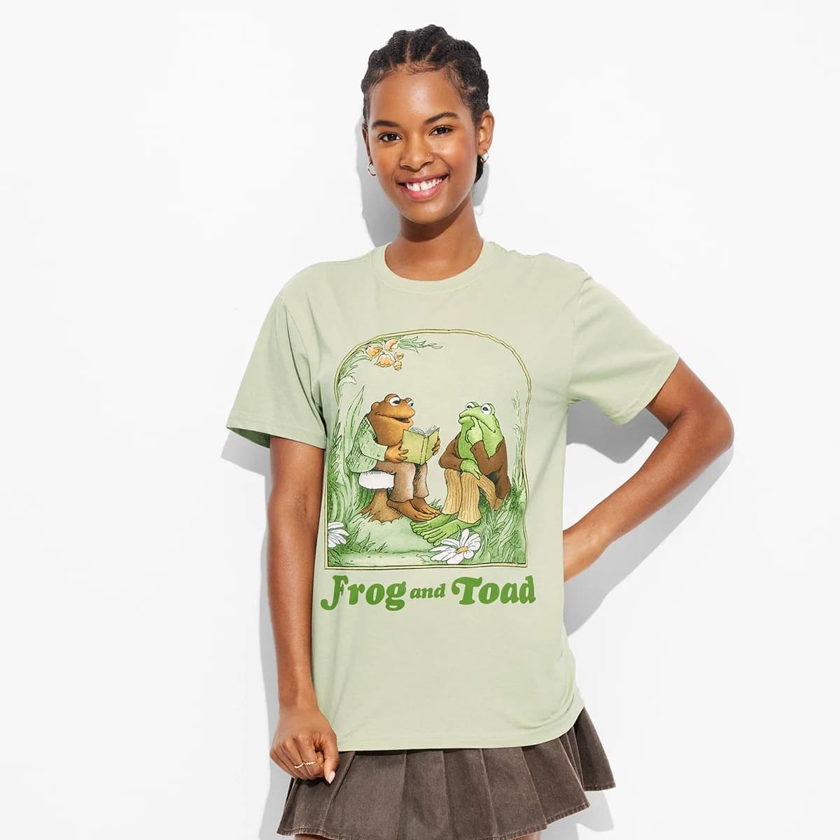 Women's Frog & Toad Short Sleeve Graphic T-Shirt - Light Green S — Manufacturer Picture