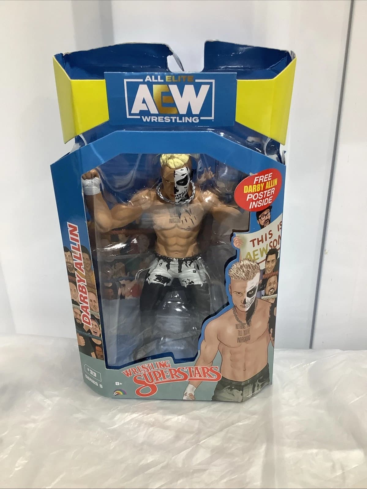 Jazwares AEW Darby Allin Action Figure LJN Wrestling Superstars Series 5 33