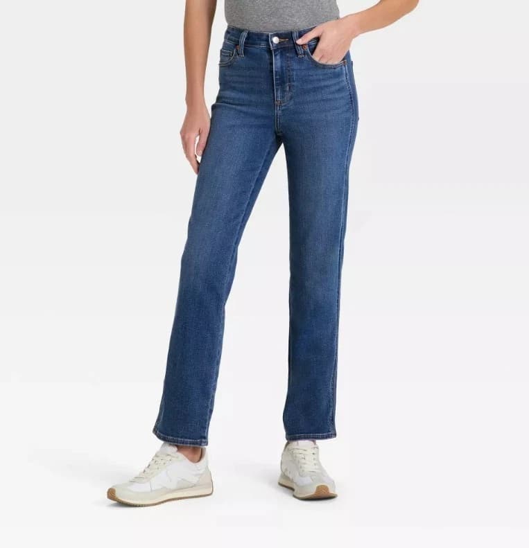 Women's High-Rise Straight Jeans - Universal Thread™ Medium Wash 6