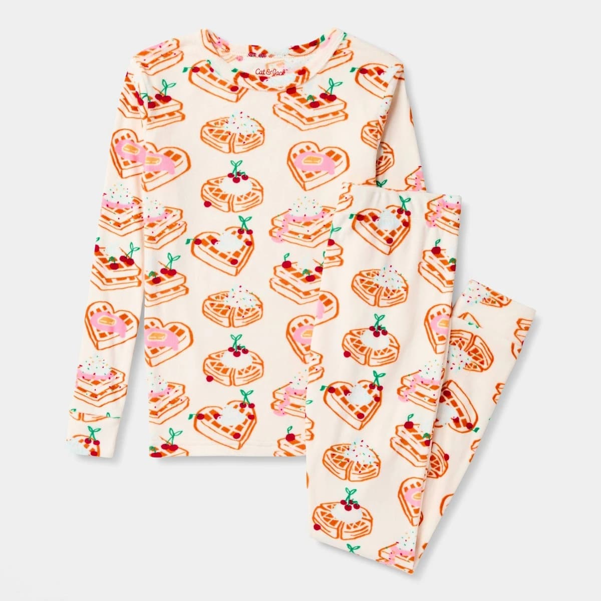 Kids' Long Sleeve Snuggly Soft Pajama Set - Cat & Jack™ Off-White 6 — Manufacturer Picture
