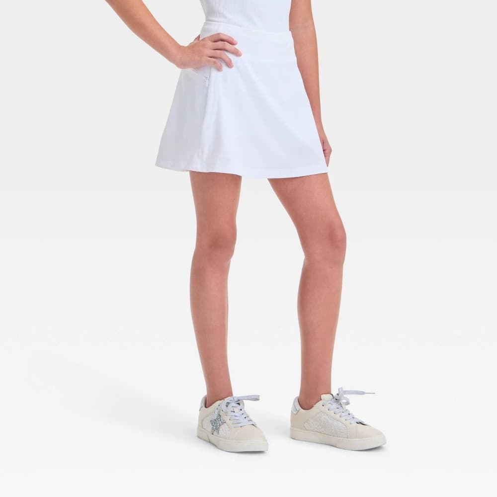 Girls' Active Light Woven Skort - All In Motion™ White L — Manufacturer Picture