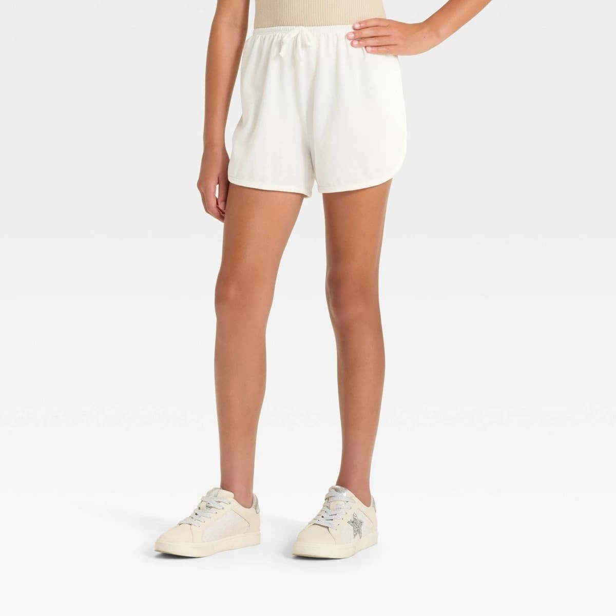 Girls' Knit Pull-On Shorts - art class™ Off-White S — Manufacturer Picture