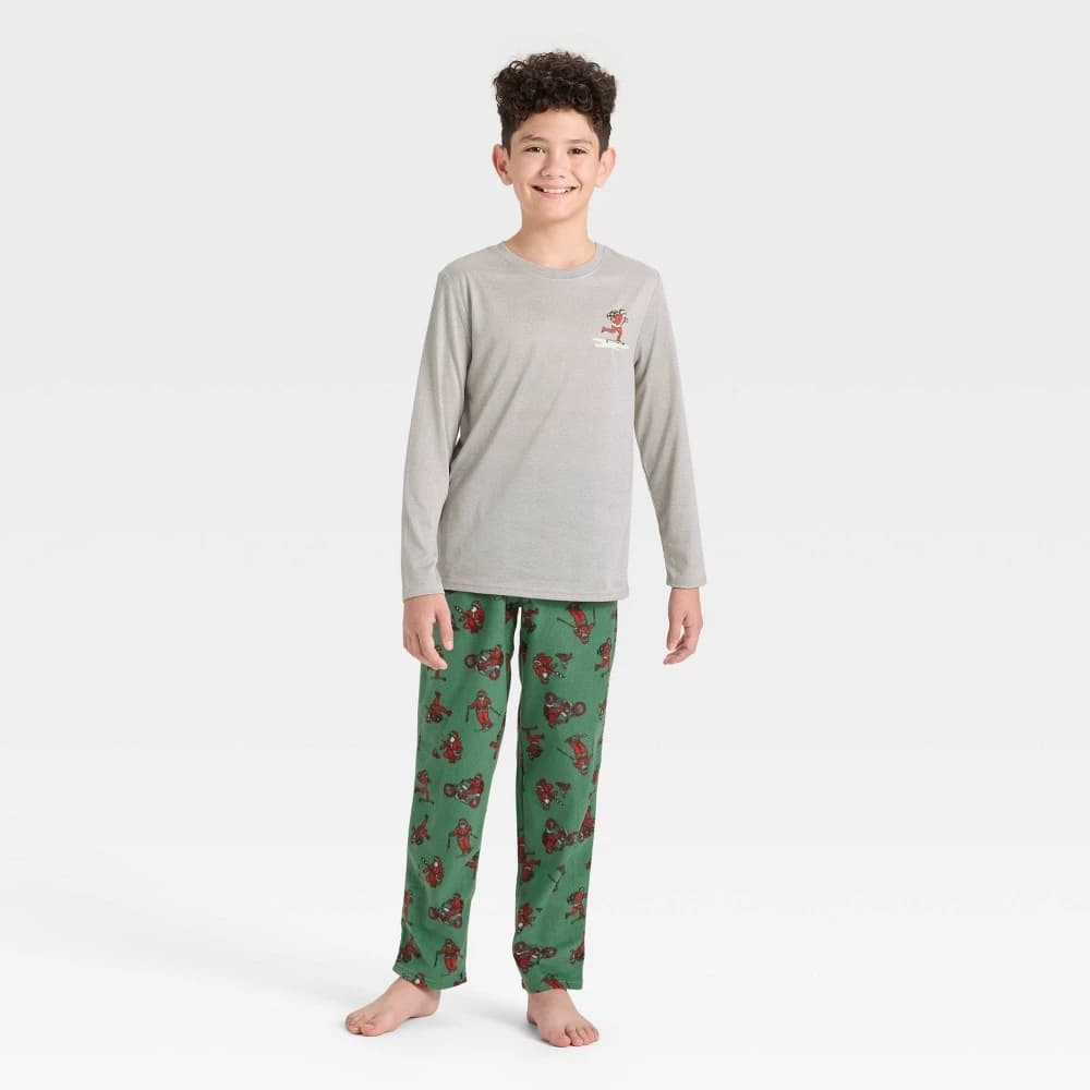Boys' 2pc Long Sleeve Christmas Pajama Set - Cat & Jack™ Green XL — Manufacturer Picture