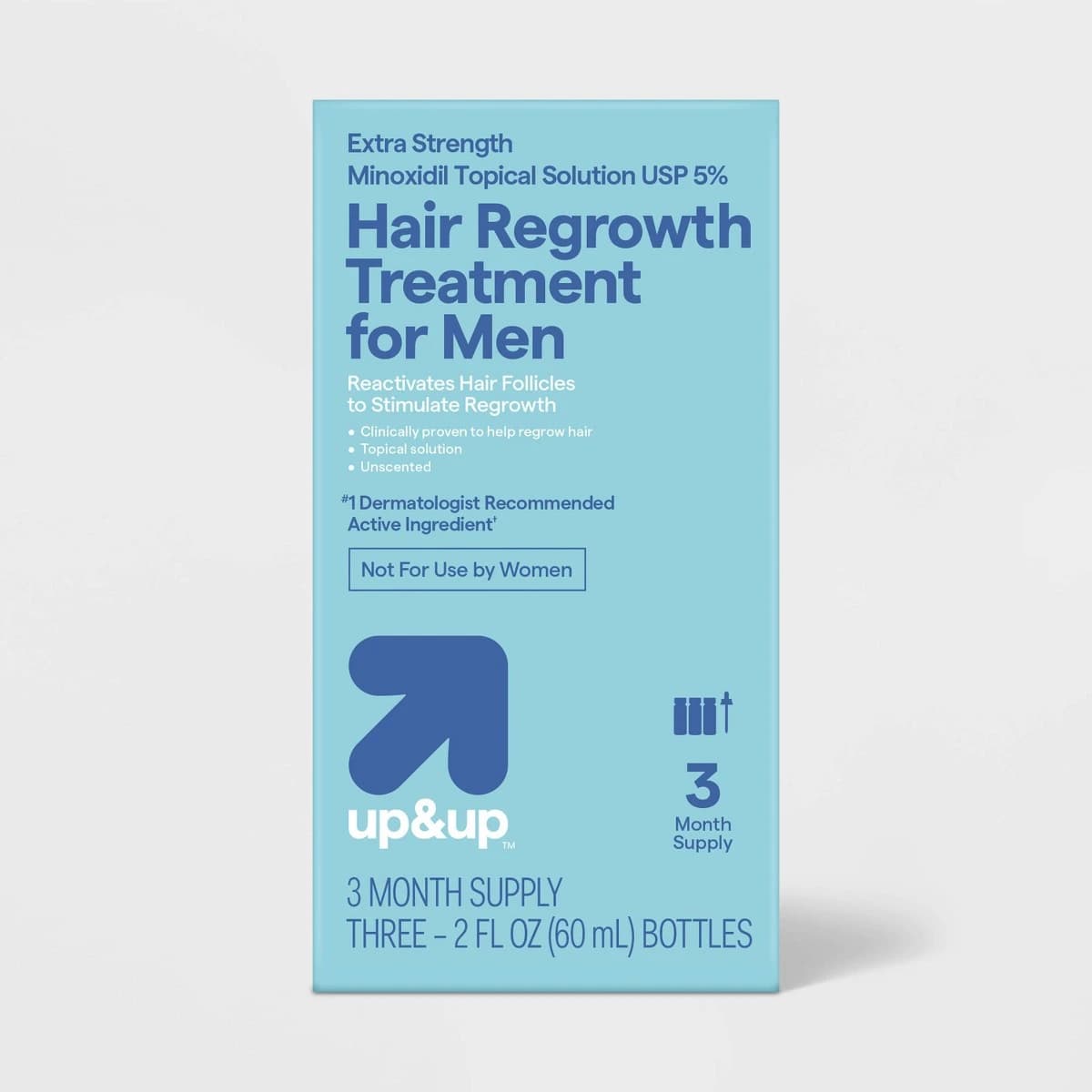Up & Up Hair Regrowth Treatment for Men 3 Month Supply - 2.11oz/3ct Cans — Manufacturer Picture
