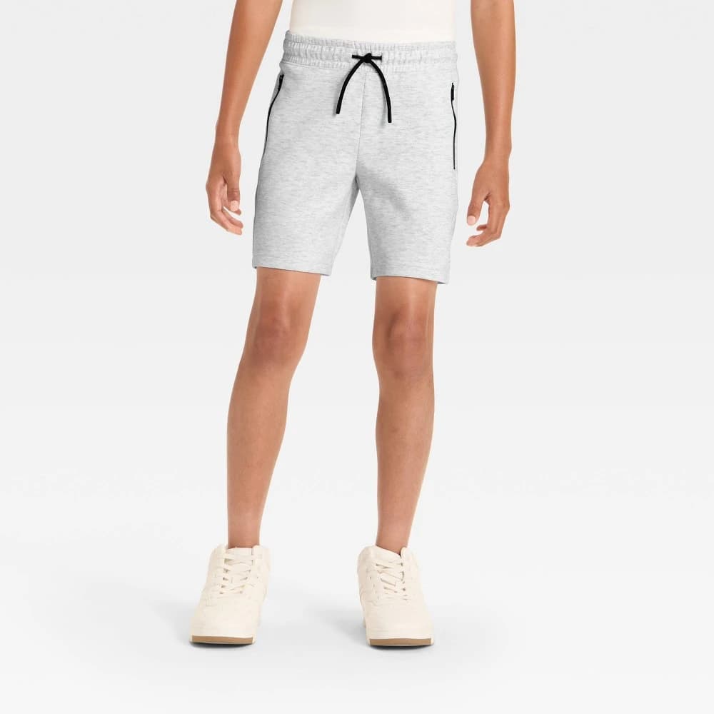 Boys' Knit Sport Pull-On Shorts - art class™ Light Heather Gray M — Manufacturer Picture
