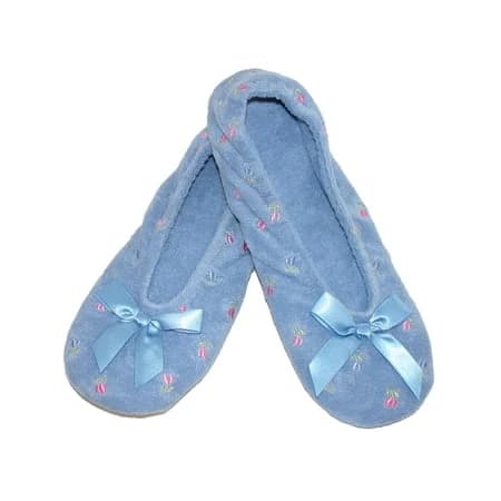 Isotoner Embroidered Terry Ballerina Slippers (Women) — Manufacturer Picture