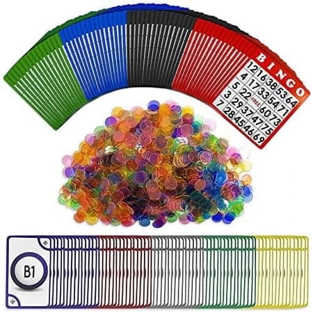 Royal Bingo Supplies Bingo Royale Set – 1,000 Chips, 100 Cards & Calling Cards