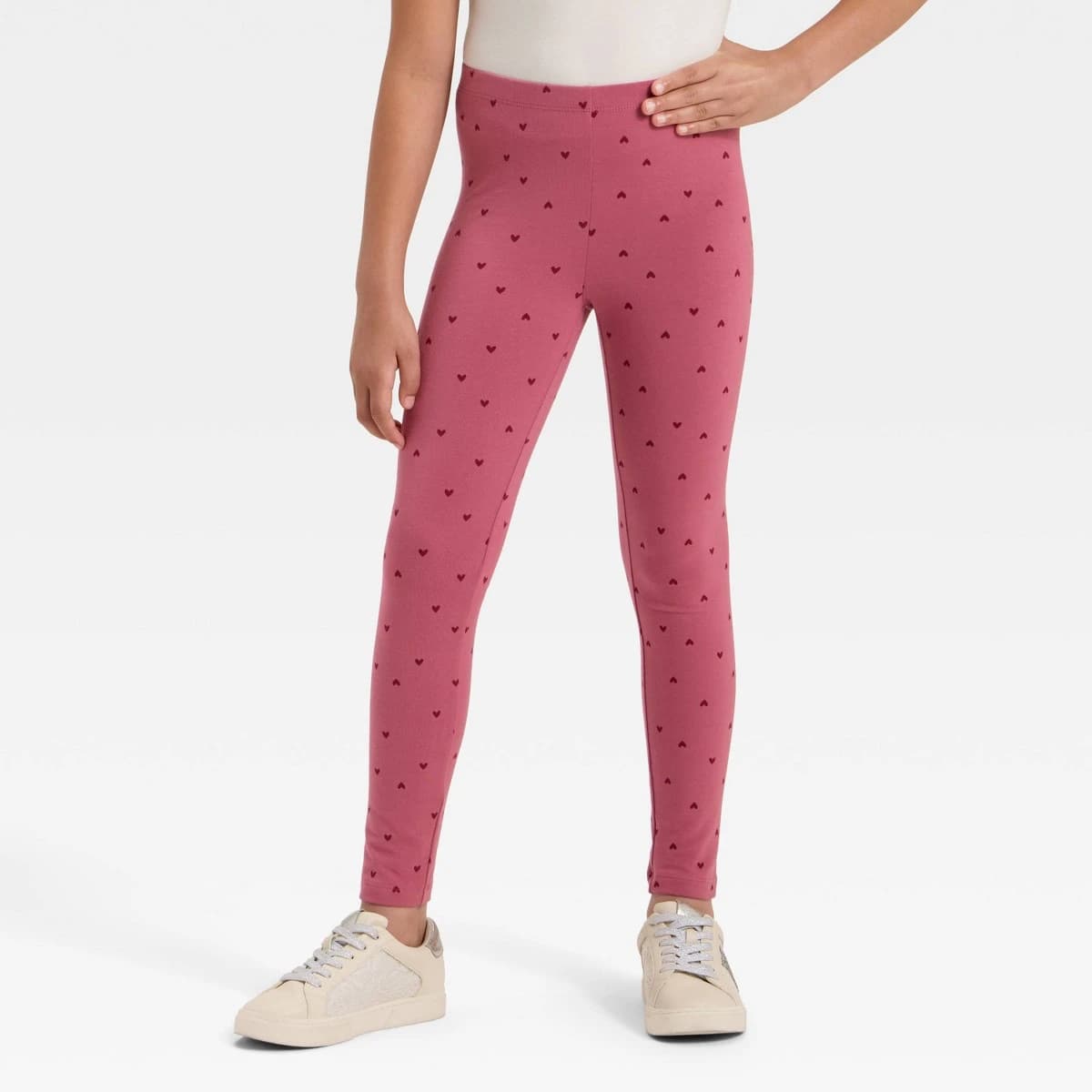 Girls' Heart Leggings - Cat & Jack™ Rose Pink L — Manufacturer Picture