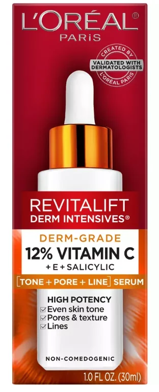L'Oréal Paris Revitalift 12% Vitamin C + E + Salicylic Acid Serum, 1 fl oz — Manufacturer Picture