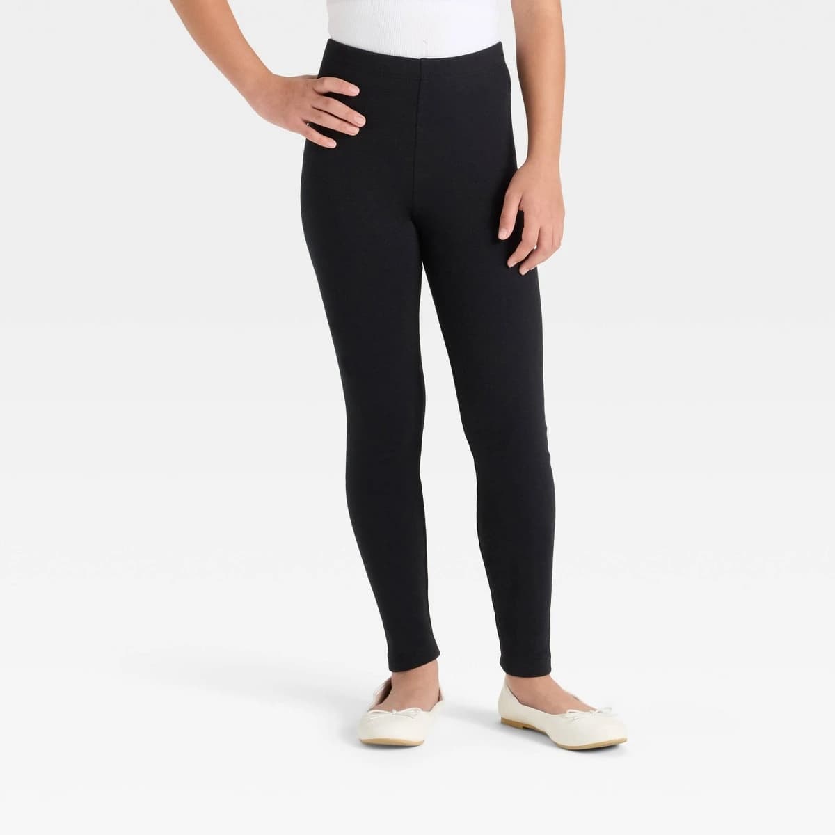 Girls' Cozy Leggings - Cat & Jack™ Black L — Manufacturer Picture