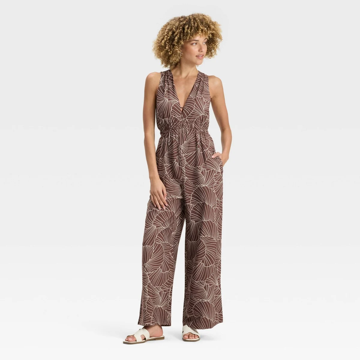 Women's Jumpsuit - A New Day™ Brown Shell S — Manufacturer Picture