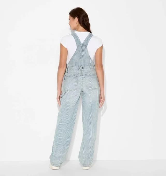 Women's Mid-Rise Denim Baggy Overalls - Wild Fable™ — Manufacturer Picture
