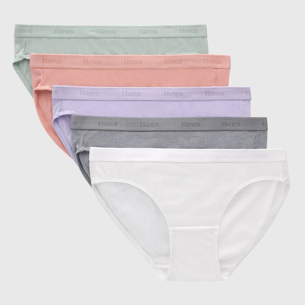 Hanes Originals Girls' 5pk SuperSoft Bikini Underwear 8 — Manufacturer Picture