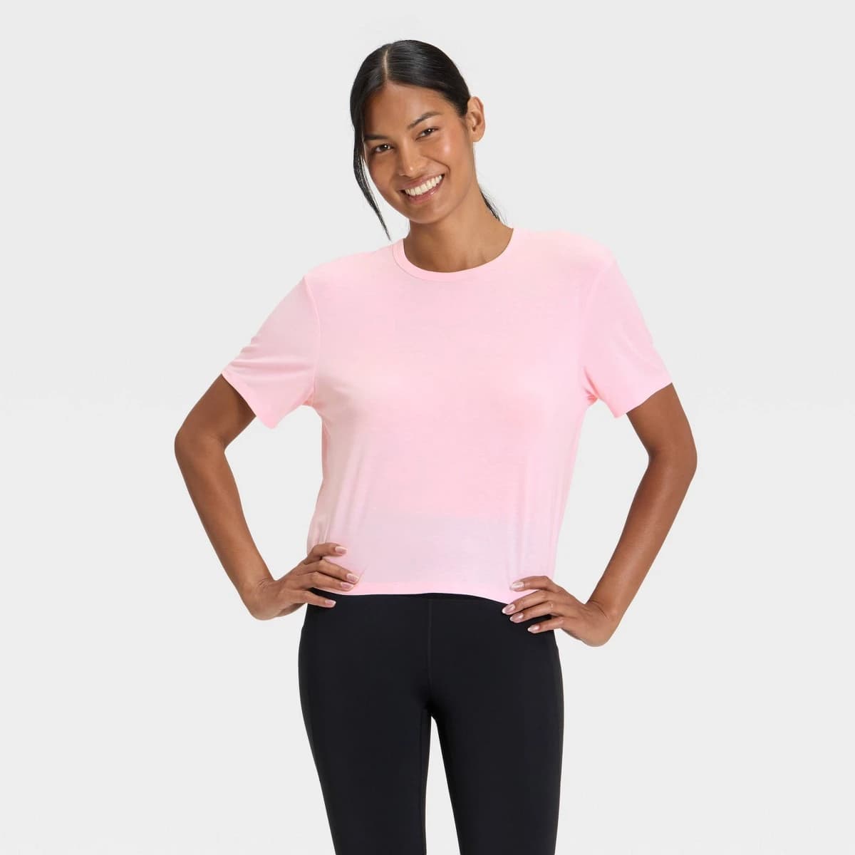 Women's Crewneck Short Sleeve T-Shirt - All In Motion™ Light Pink L — Manufacturer Picture