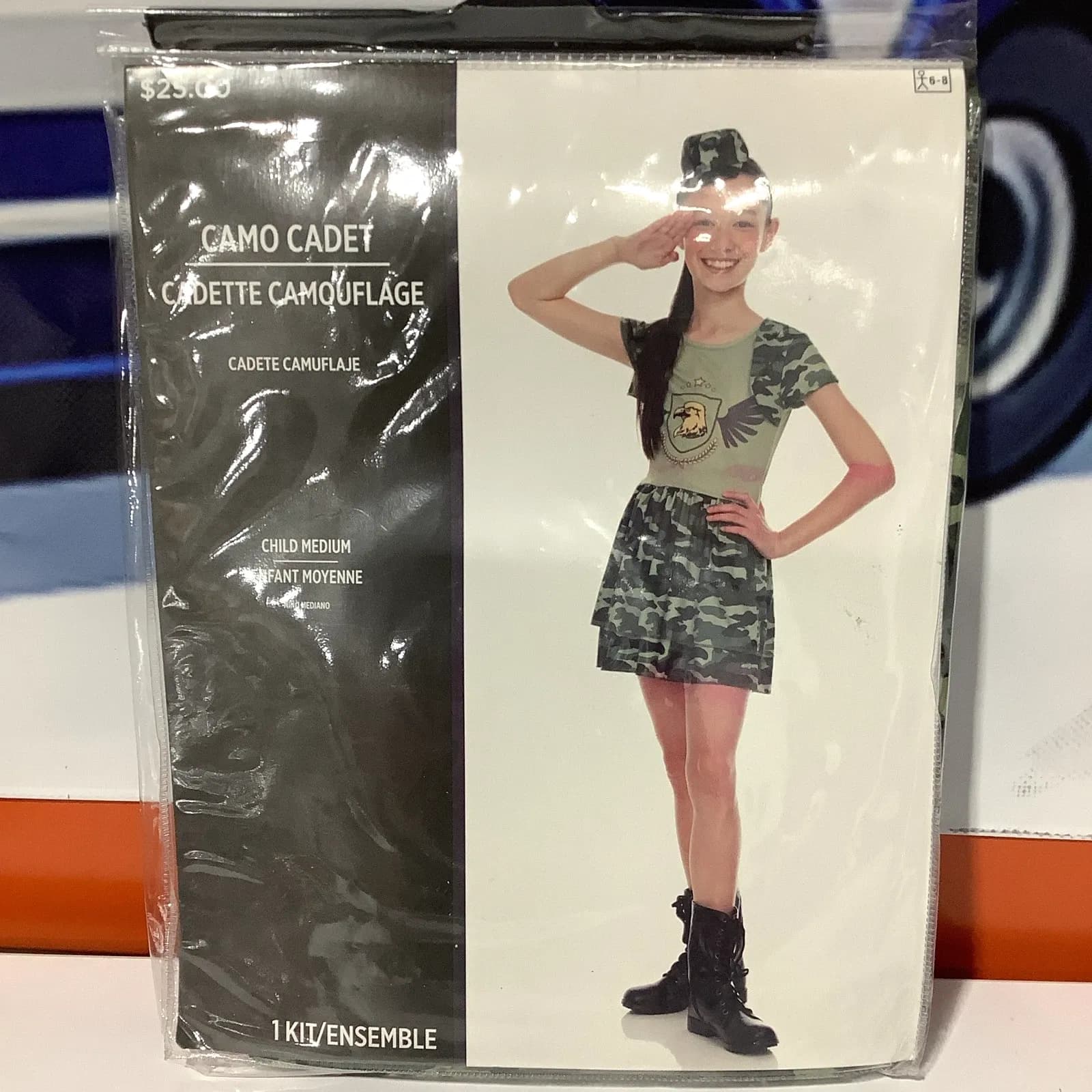 Papillon Accessories Military Camo Dress Costume, Child M Green/Black
