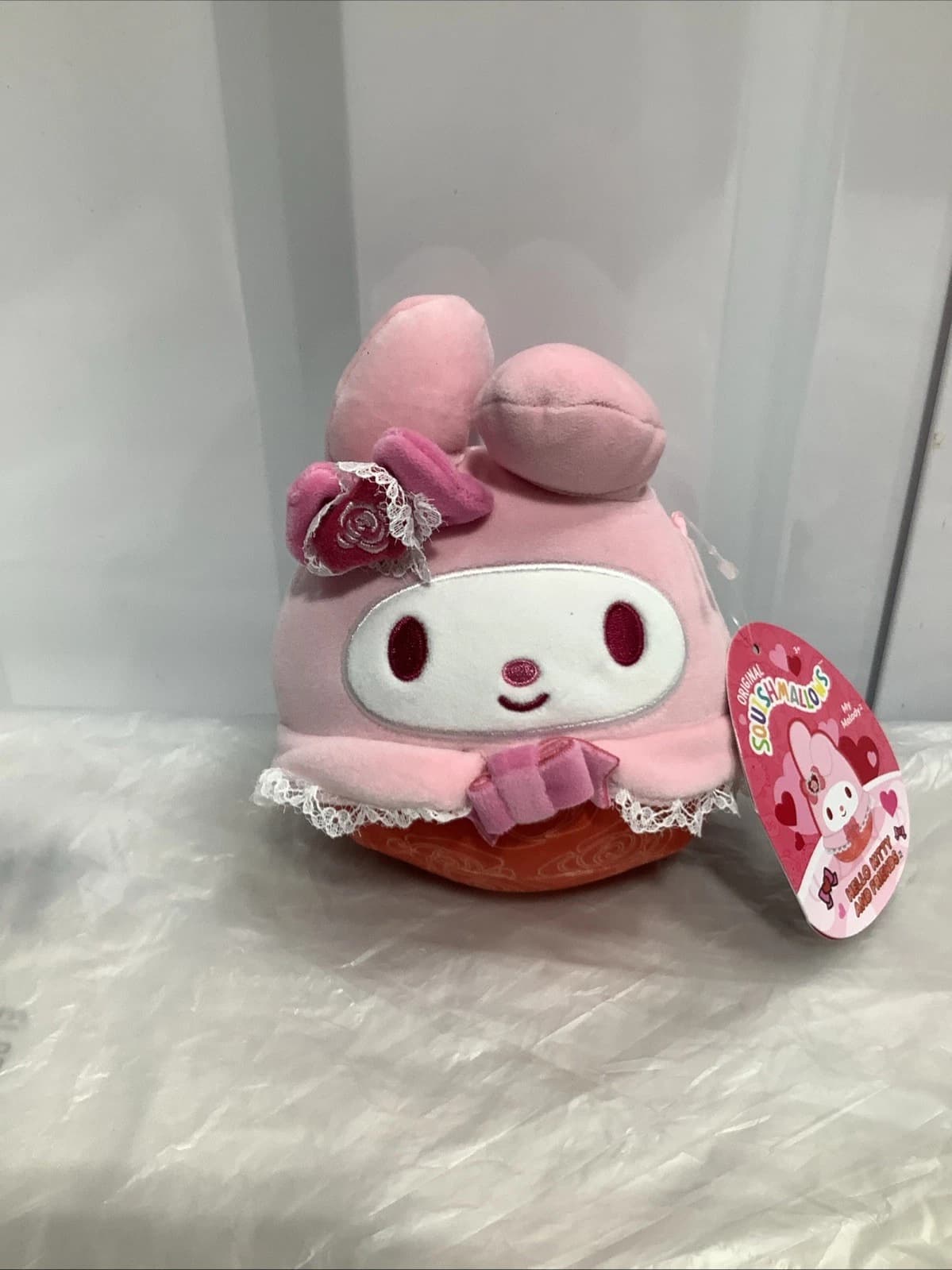 Sanrio My Melody Squishmallow Pink Rose Hello Kitty Plush 5 inch